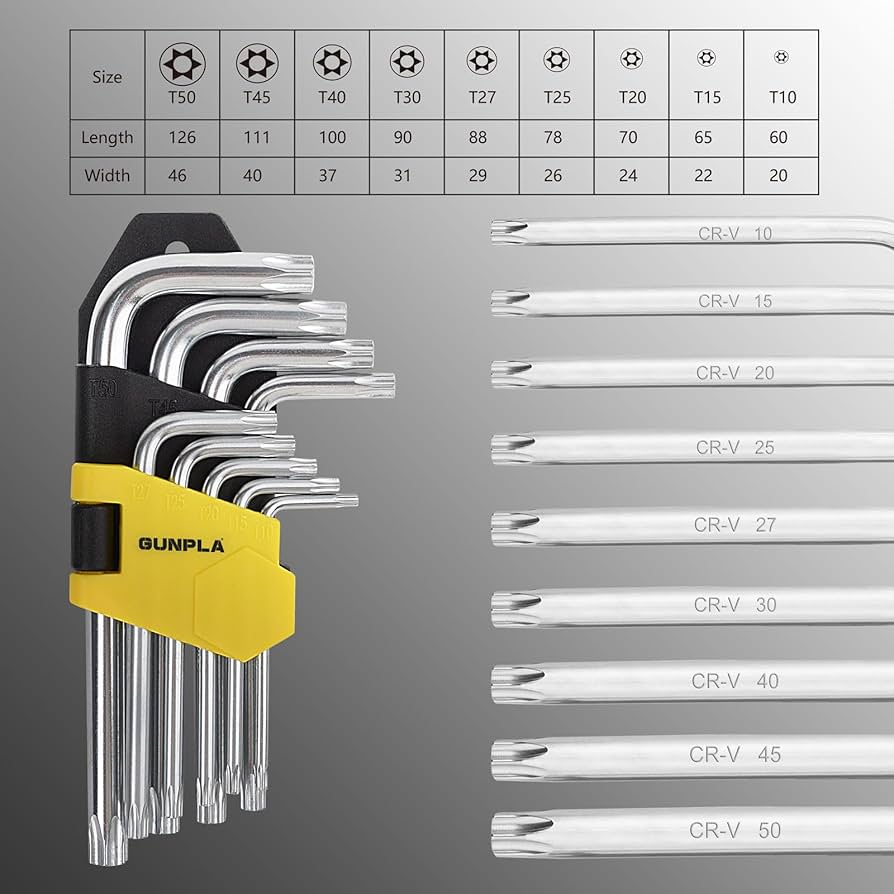 ✴arks✴ Gunpla Torx Hex Key Allen Star Short Arm Wrench Hex Keys
